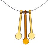 Image of Gradated Topaz Droplet Sticks 3 lampwork necklace