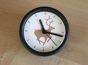 Image of deer in the headlights desk clock