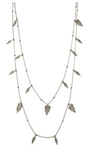 Image of Simple New Leaf Necklace, Sterling Silver