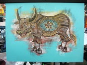 Image of Year of the Ox Print, Blue Colorway