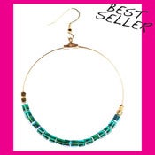 Image of CARIBBEAN BLUES SWAROVSKI HOOPS
