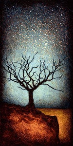 Image of "Horizon Tree Dormant 1" <br> Size: 12x6" <br> 2nd photo shows size