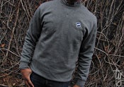 Image of All Things Regular Crewneck Heather Grey/Navy