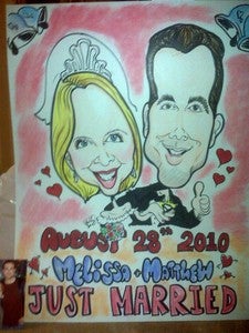 Image of COLOR CARICATURES FROM PHOTOS- Couples (Sent to your home) POSTER SIZE 