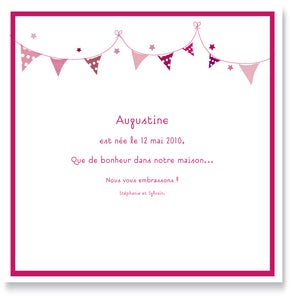 Image of Faire part Fête * version fille