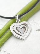 Image of Nested Spinning Heart Pendant