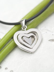 Image of Nested Spinning Heart Pendant
