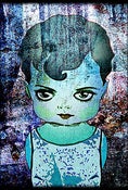 Image of Magnet - Vintage Paper Doll - Rose Blue