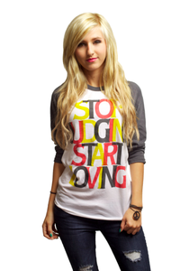Image of Stop Judging Baseball Tee