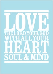 Image of 'Love the Lord' poster - blue