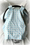 Image of Blue Argyle Infant Car Seat Tent
