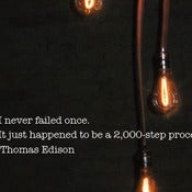 Image of "Never Fail... Occasionally Give Up" Notecard