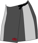 Image of FINAL CLEARANCE Twizzle 7-Panel Wrap Cycling Skirt FREE SHIPPING