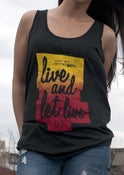 Image of "LIVE AND LET LIVE" UNISEX TANK TOP - SALE!