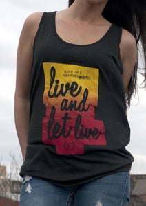 Image of "LIVE AND LET LIVE" UNISEX TANK TOP - SALE!