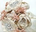 Image of Blushing Ivory Silk Brooch Bridal Bouquet
