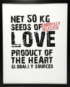 Image of Hand printed Love Message print 