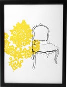 Image of Hand printed chair print  