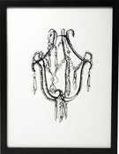 Image of Hand printed chandelier print  