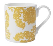Image of Bone china mug Decayed Glamour Collection – Yellow Damask Design