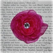 Image of Fuscia Ribbon Rosette Hair Clip