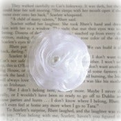 Image of White Ribbon Rosette Hair Clip