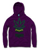 Image of TREES 4/20 Hooded Sweatshirt (purple/green)