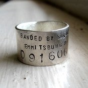 Image of Unique Sterling Silver Custom Duck Band Ring