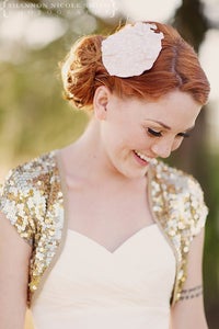Image of Lovely couture alencon lace bridal hat