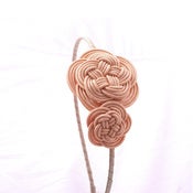 Image of Double Flower Headband-Peach