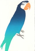 Image of Blue parrot card