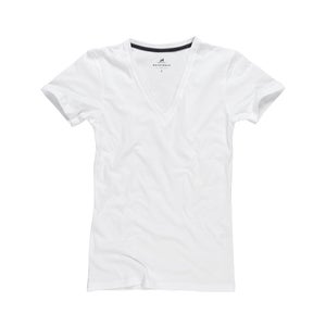 Image of White Everyday Deep V-Neck T-Shirt