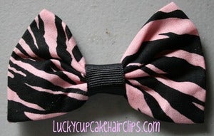 Image of Pink Zebra Bow
