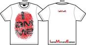 Image of White I.aM.mE T-Shirt Blck/Red FingerPrint