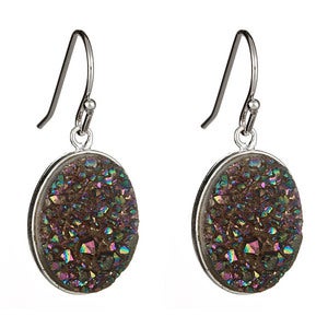 Image of Rainbow Druzy Earrings