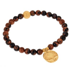 Image of Tree of Life Goldstone Bead Bracelet
