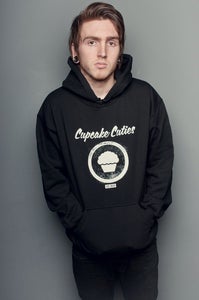 Image of Emblem Hood - Mens Black