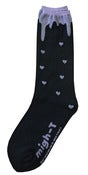 Image of Bloody Heart Socks (lilac x black)