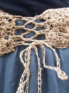 Image of Scallop Shells Sari Silk or Hemp Hip Belt Pattern