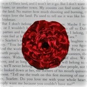 Image of Red Satin Petite Ribbon Rosette Hair Clip