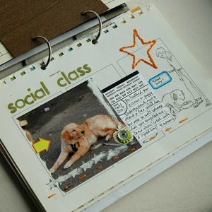 Image of vintage school days art journal