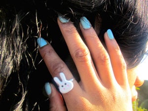 Image of Cute Adjustable Bunny Rabbit Ring