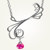 Image of Mayan Reef Necklace with Pink Chalcedony, Sterling Silver