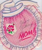 Image of Vintage Greeting Card - Happy Birthday Mom  - 1951