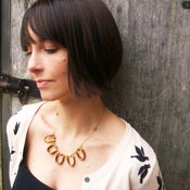 Image of dot necklace, tan