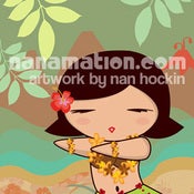 Image of Hula Hawaii Girl Print