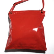 Image of Sale - Leather Shoulder Bag - Red Patent-ish
