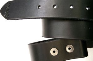 Image of Black Italian Leather Belt