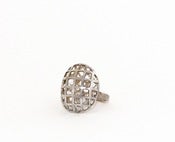 Image of silver basket ring