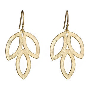 Image of Gold Lotus Earrings